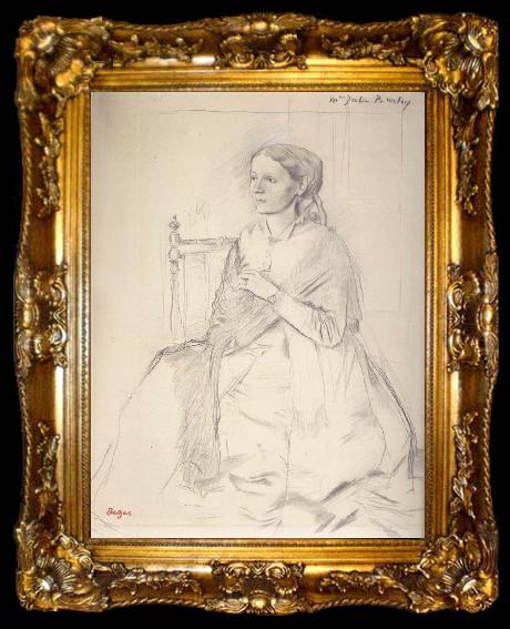 framed  Edgar Degas Study for Julie Burtey, ta009-2